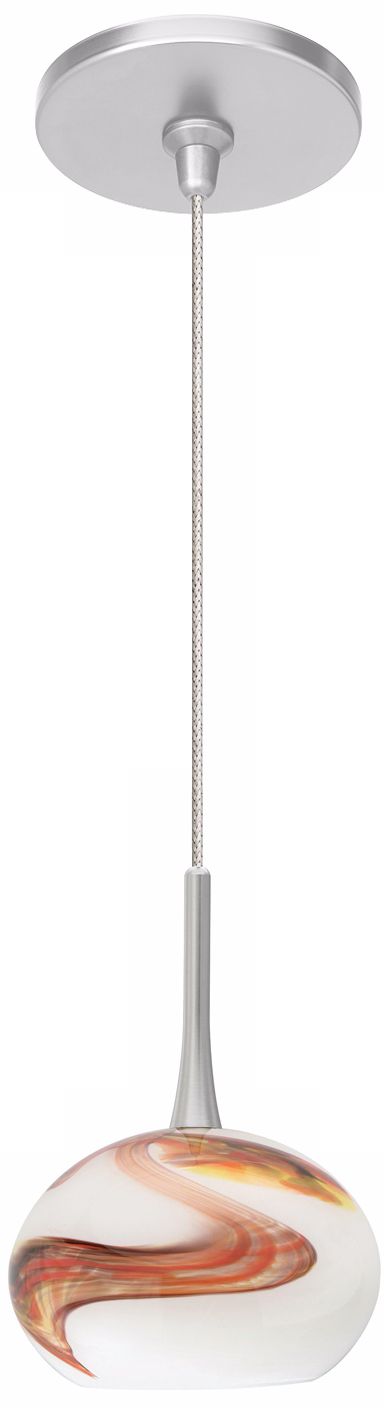 LBL Neptune I Opal Glass Nickel Monopoint Pendant
