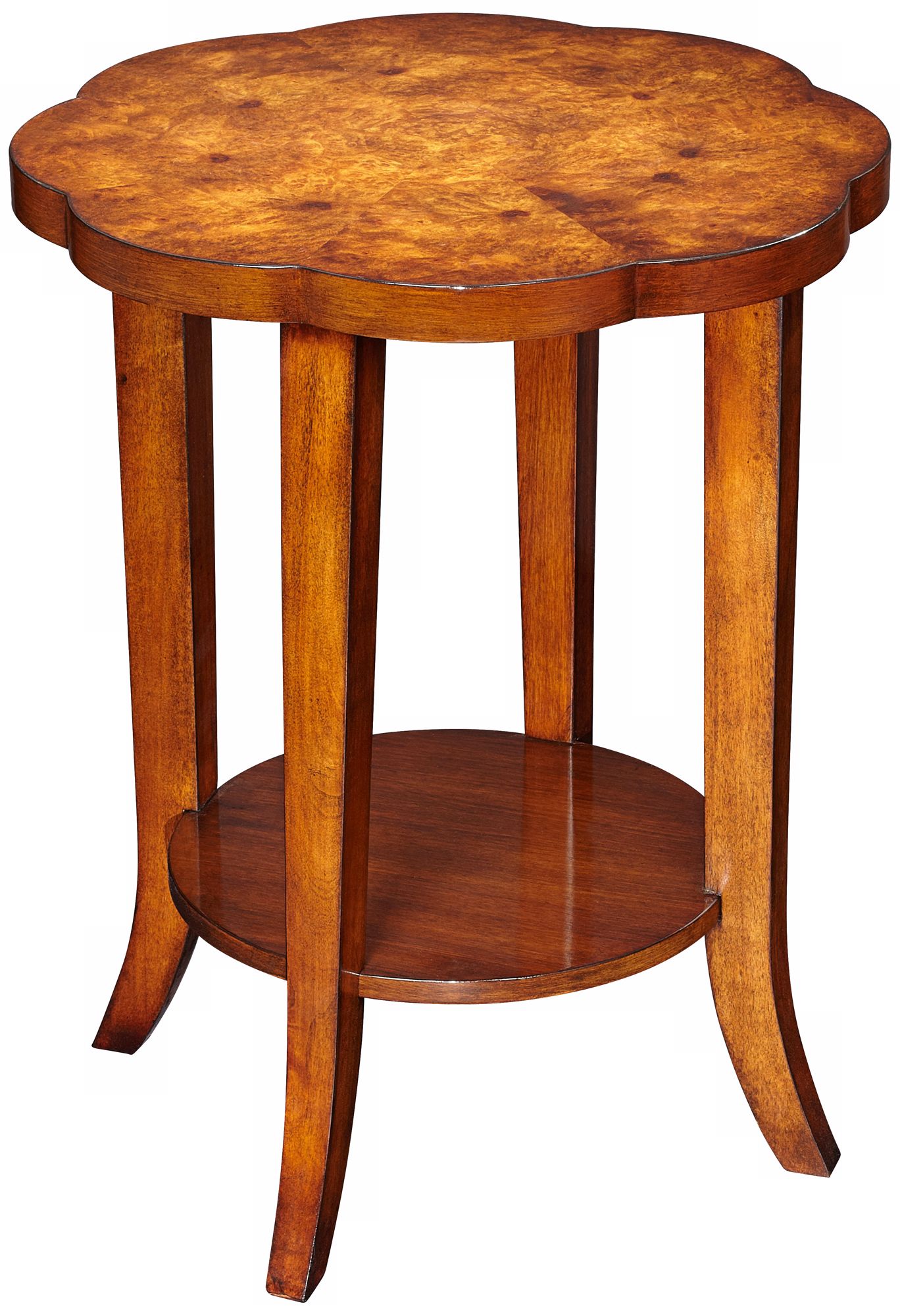 Omega Scalloped Top Wood End Table