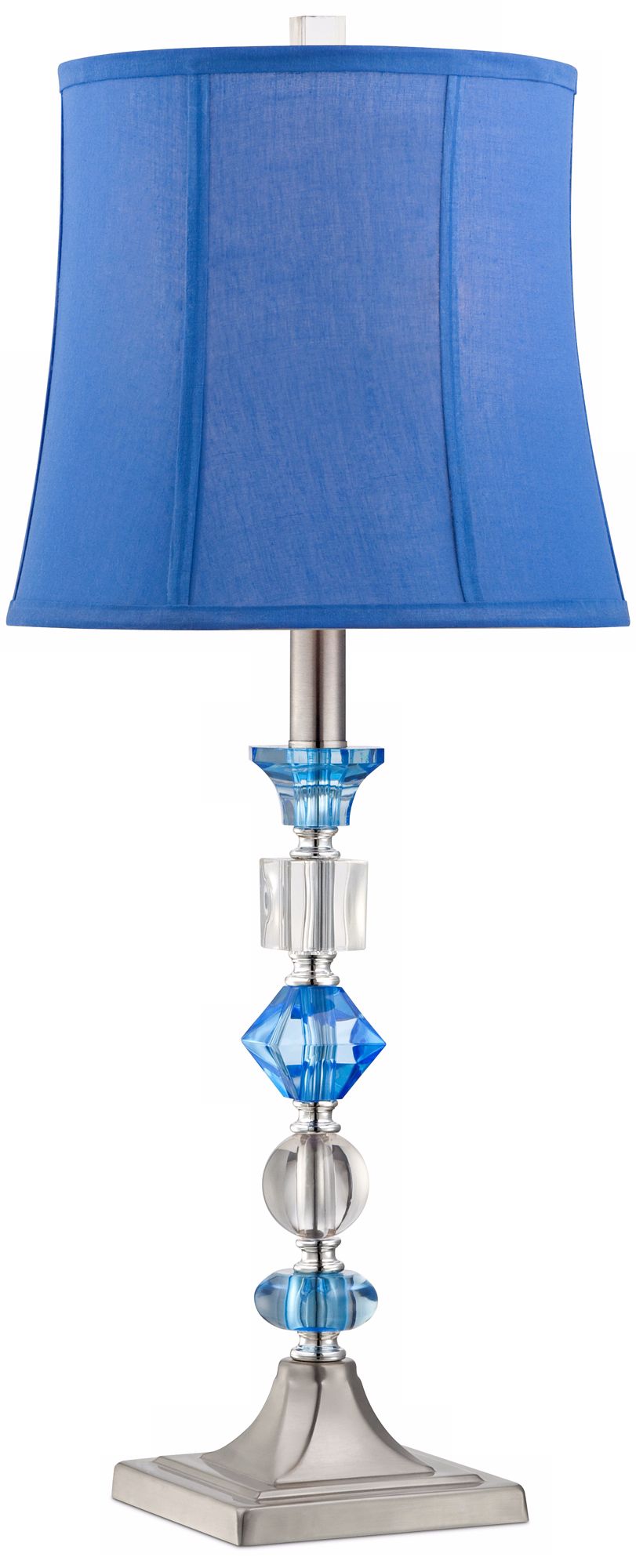 Multi Stack Blue and Clear Acrylic Table Lamp