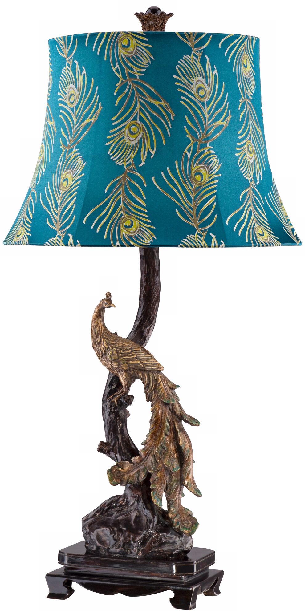 Exotic Plumage Peacock Table Lamp