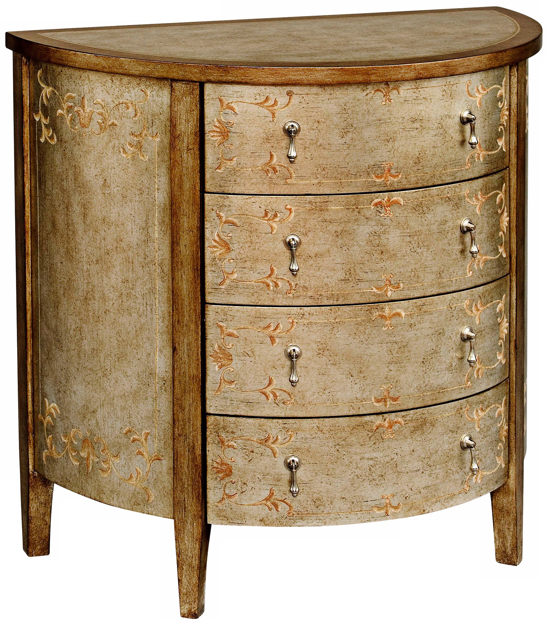 Demilune 4-Drawer Accent Chest