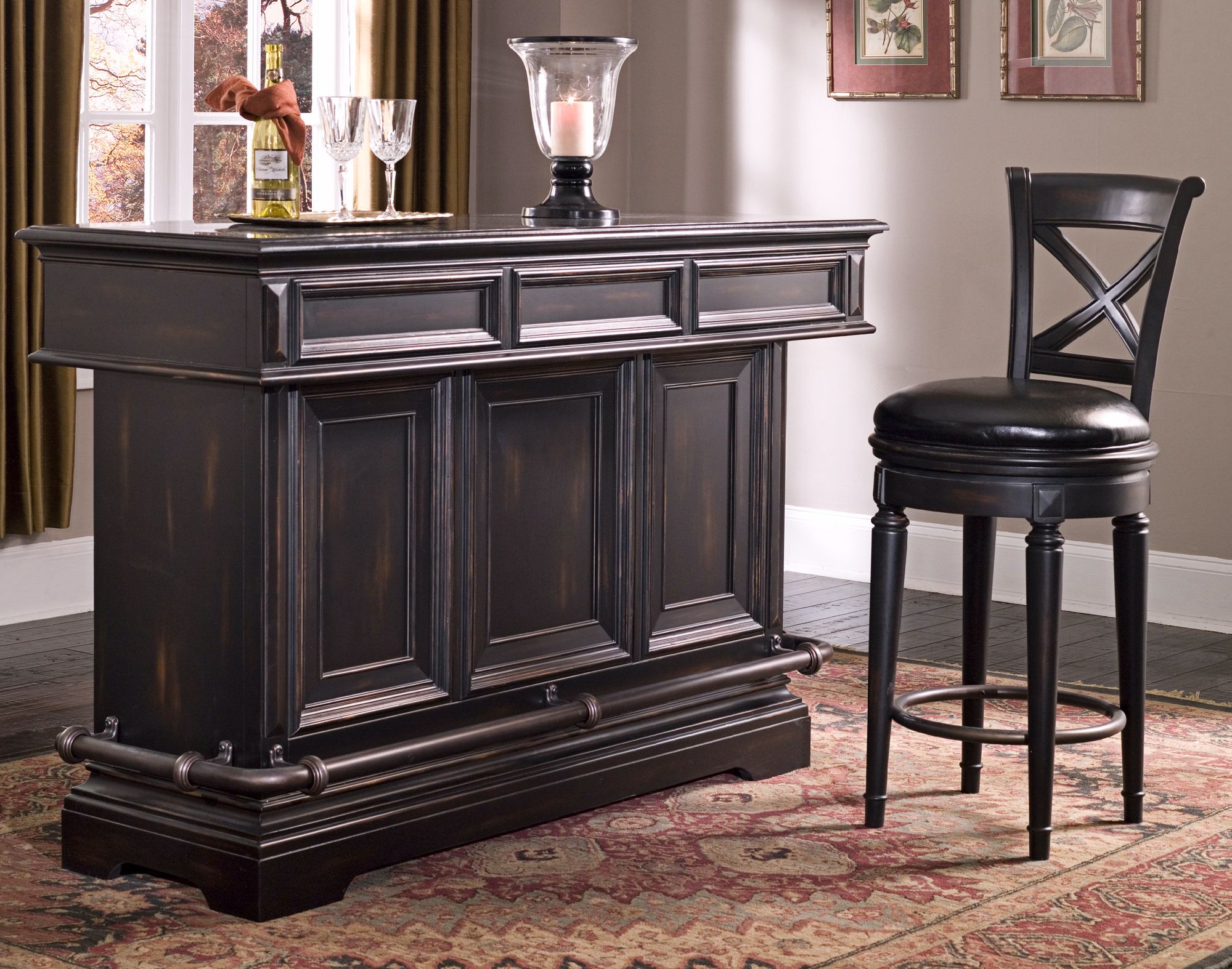 Brookfield Birch Swivel Wood Bar Stool