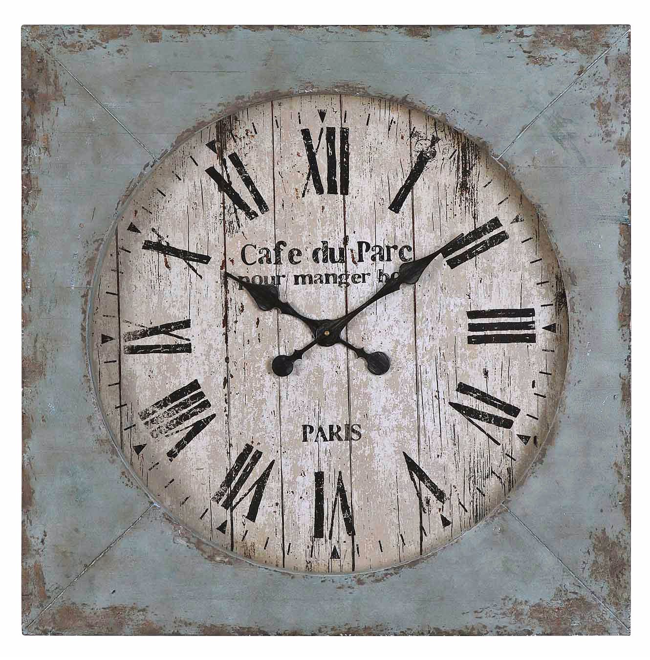 Uttermost Paron 29 1/4" High Distressed Wood Wall Clock