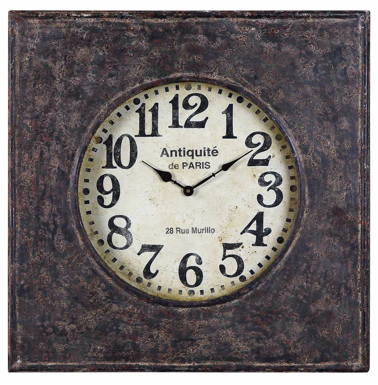 Uttermost Jardine 23 3/4" High Rustic Metal Wall Clock