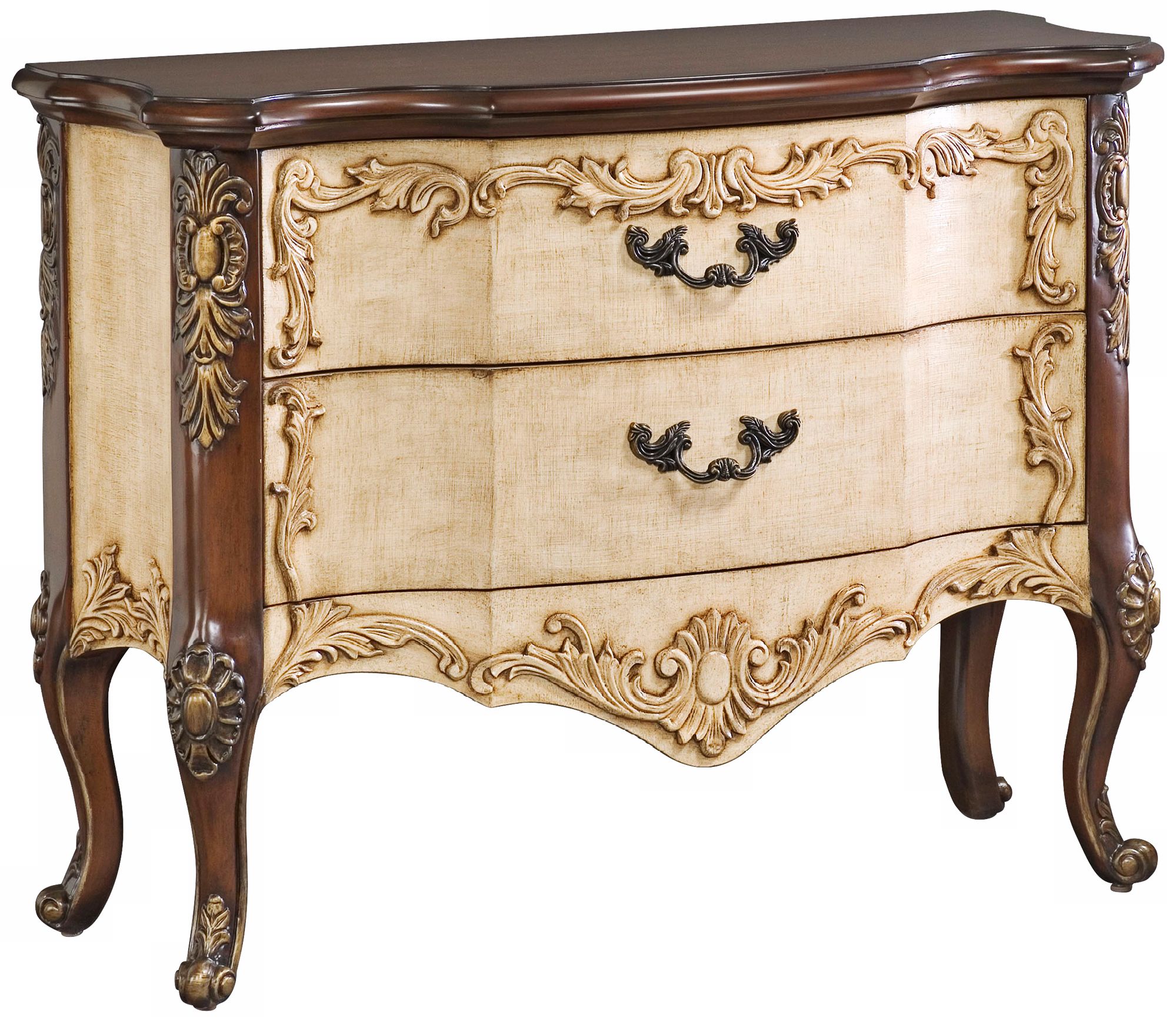 Antiqued Maren Acanthus Leaf Accent Chest