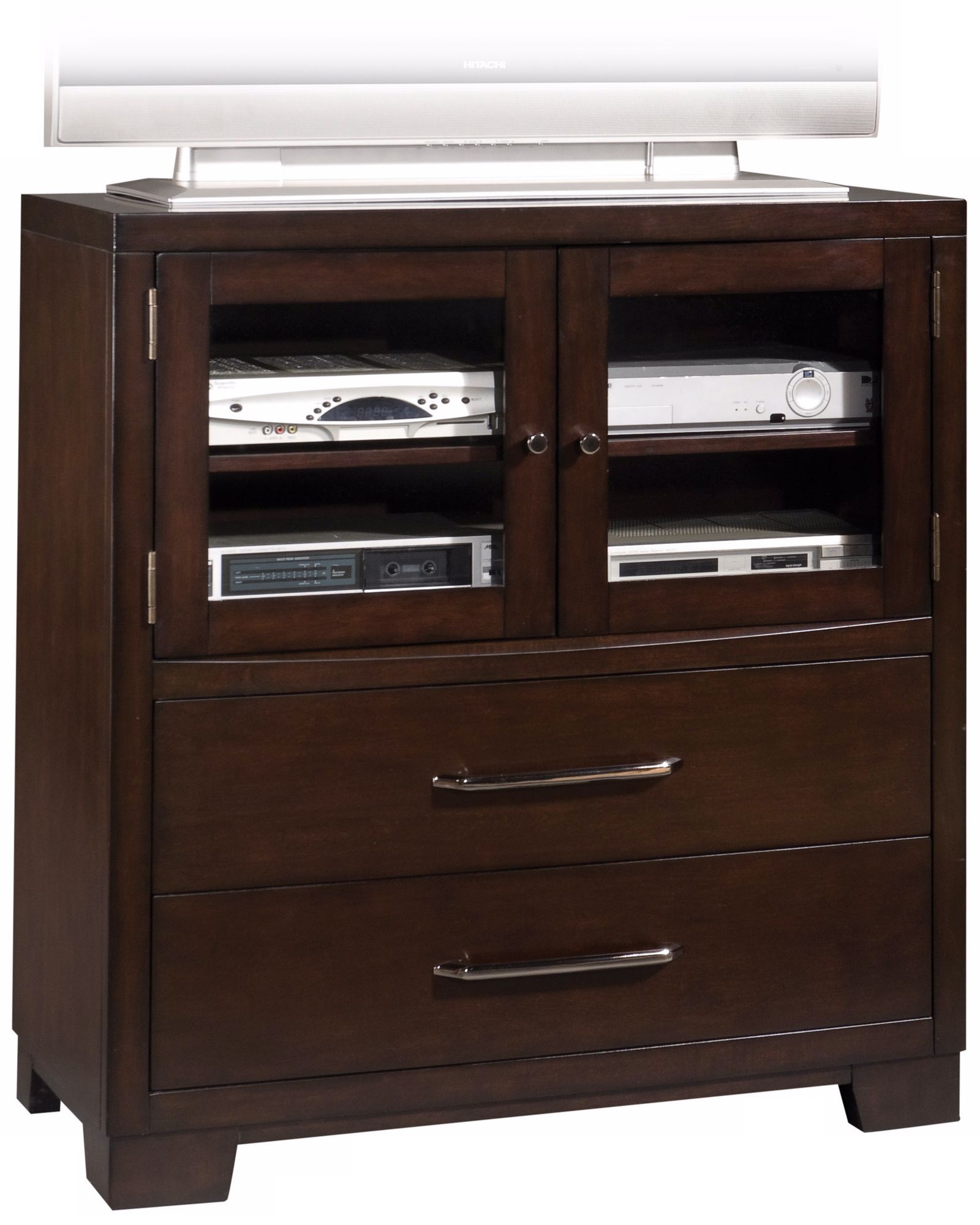 Sable Black 2-Drawer Media Chest