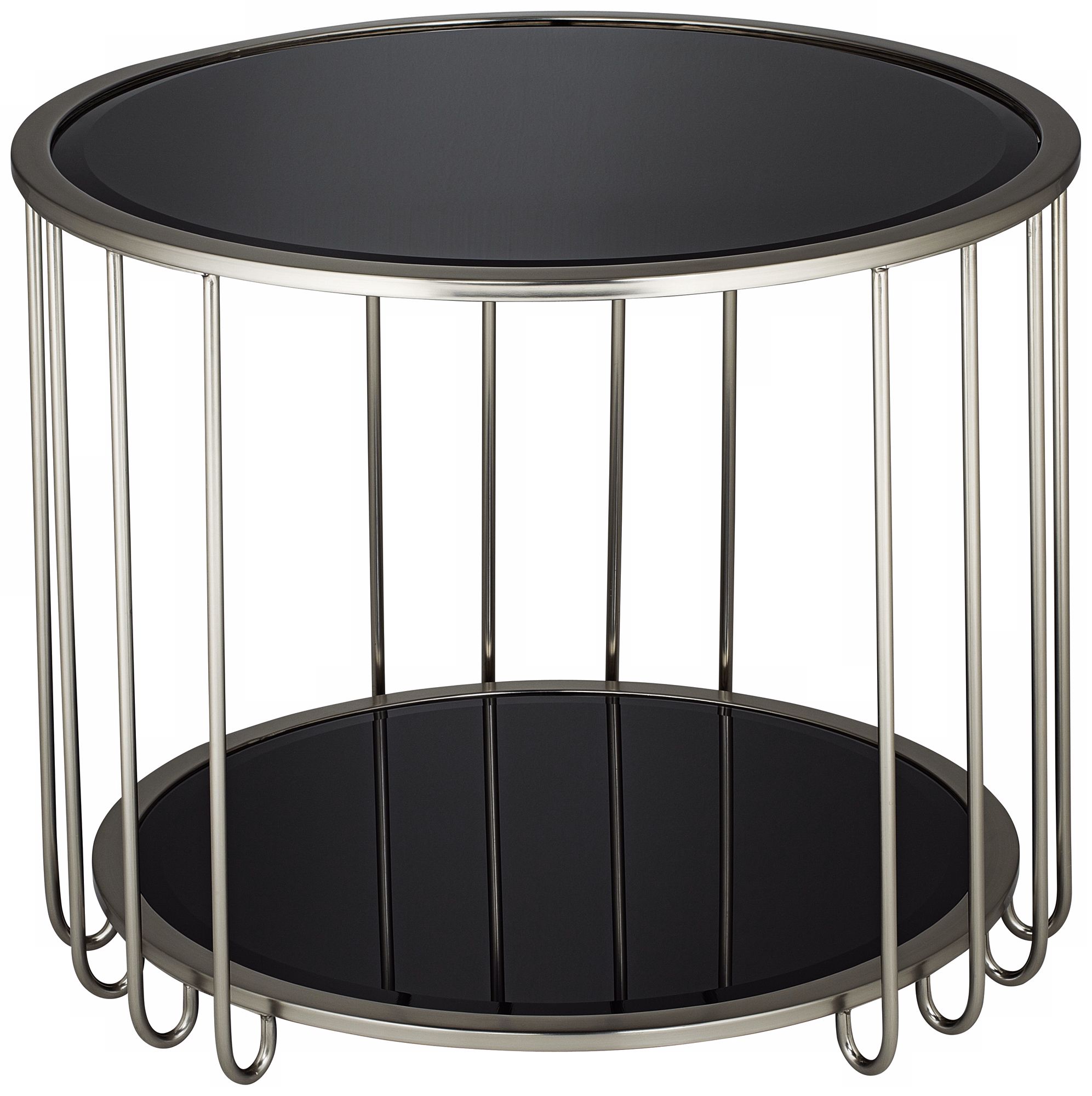 Lisa Black Glass End Table