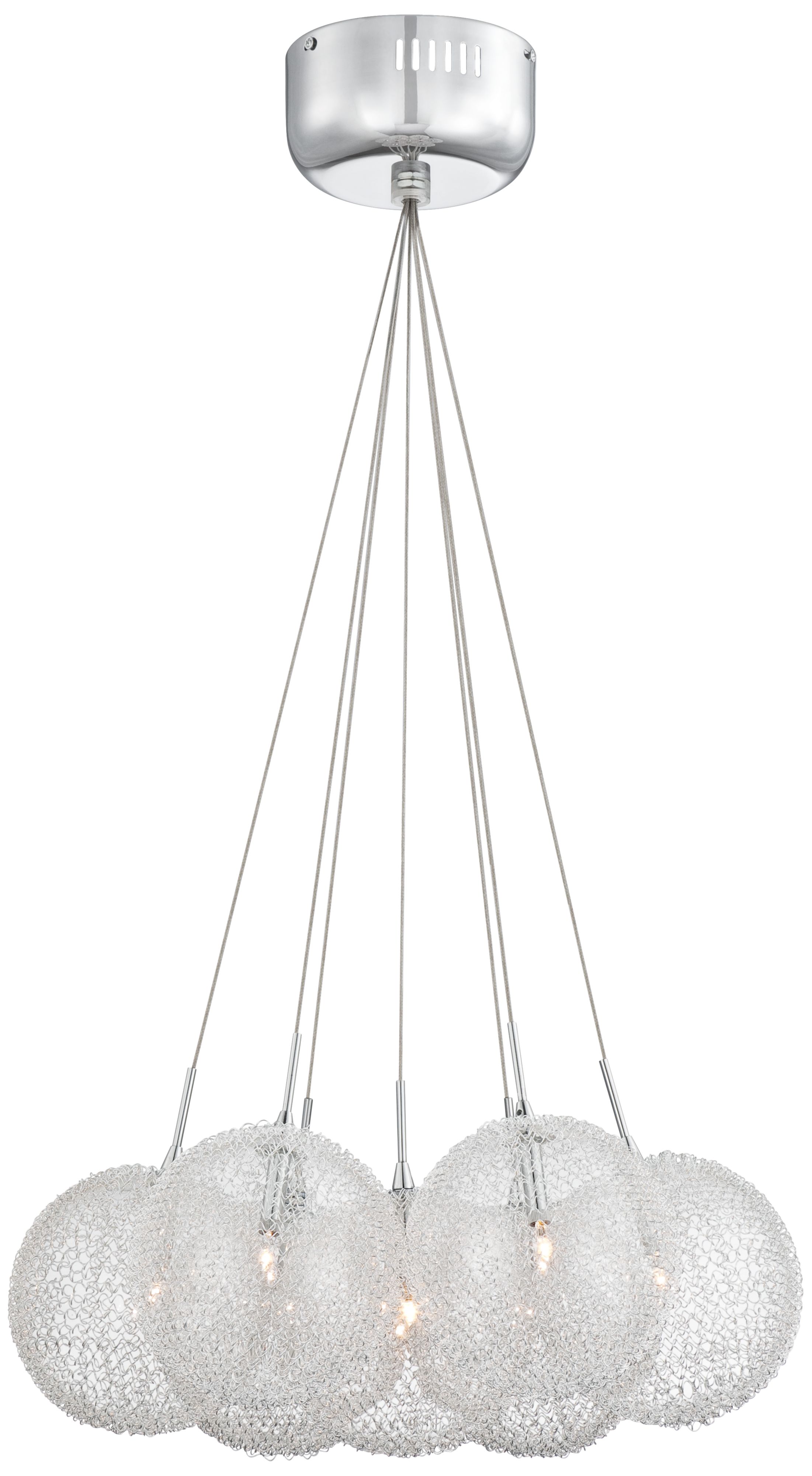 Crystal Ball Bouquet  18 1/2"W Contemporary Pendant Light