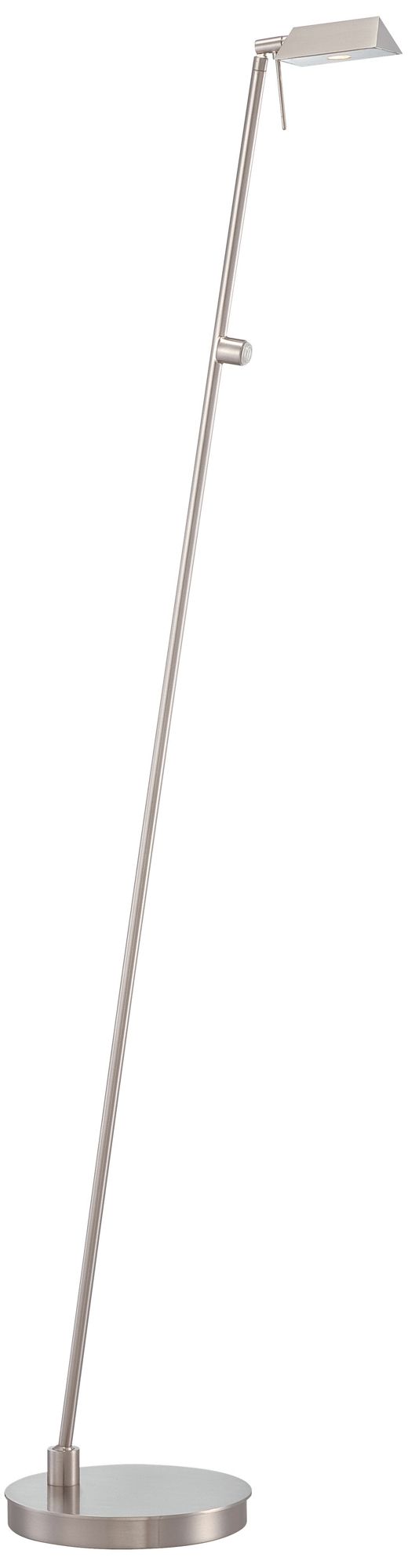 George Kovacs Brushed Nickel Tented LED Pharmacy Floor Lamp