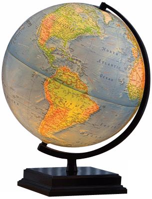 Cambria Blue Ocean 16" High Illuminated World Globe
