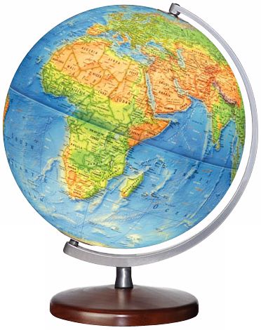 Somerset Blue Ocean 15" High Illuminated Globe