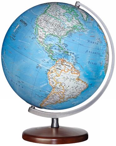 Somerset Blue Ocean 15" High World Globe