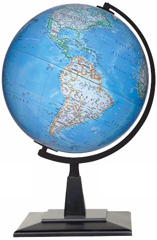 Discovery Crawford Blue Ocean 16" High Tabletop Globe