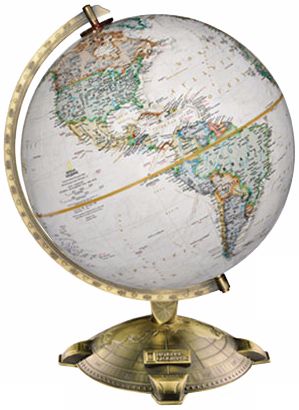 Allanson Brown Ocean 17" High National Geographic Globe