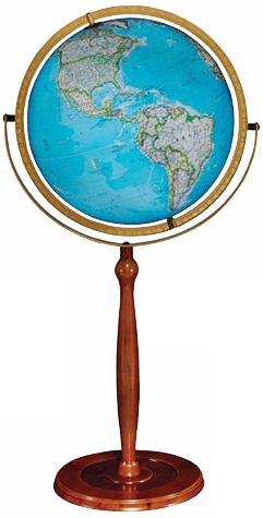Chamberlain Blue Ocean 37 1/2" High Illuminated Globe