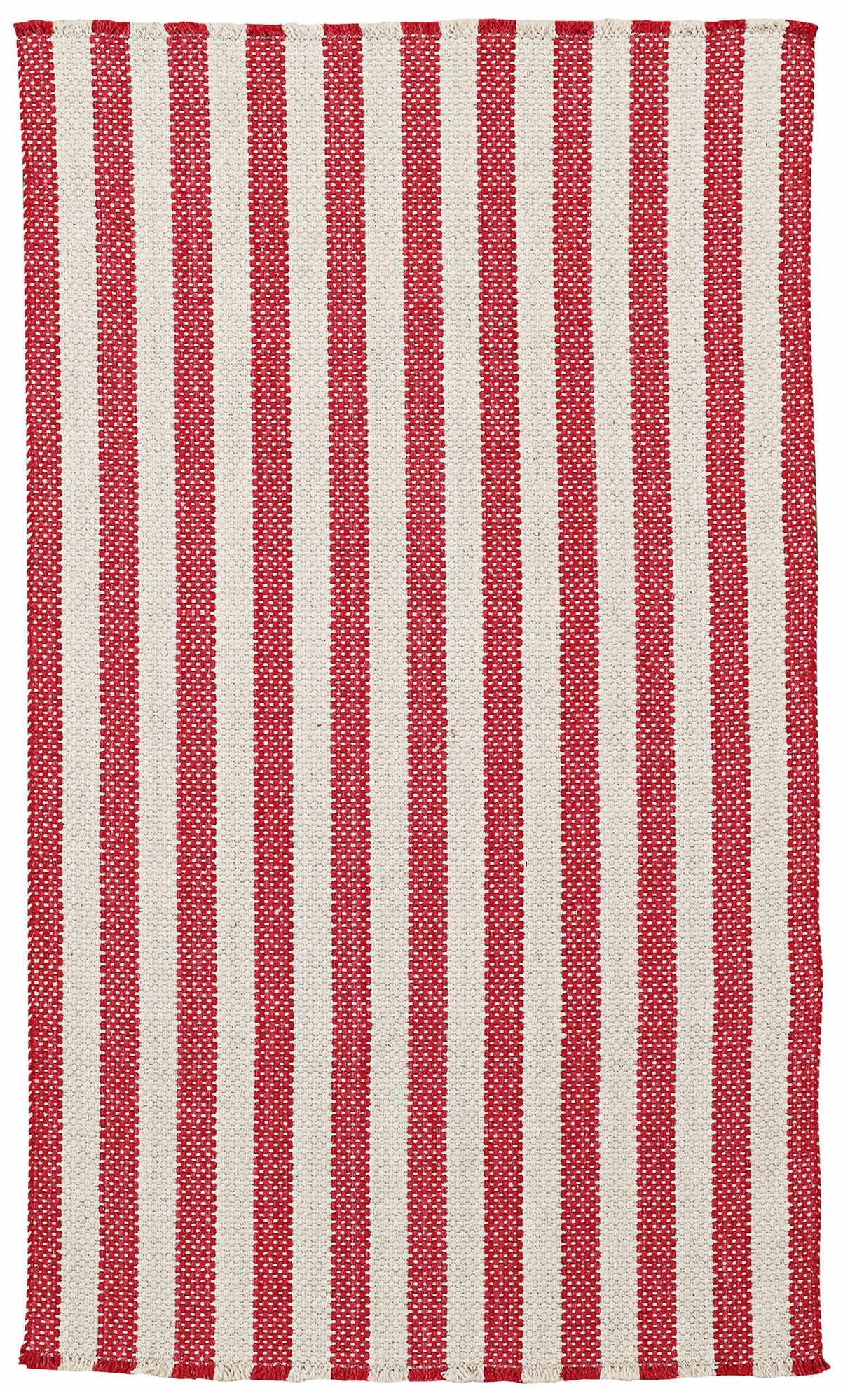 Outer Banks Red Stripes Collection Area Rug