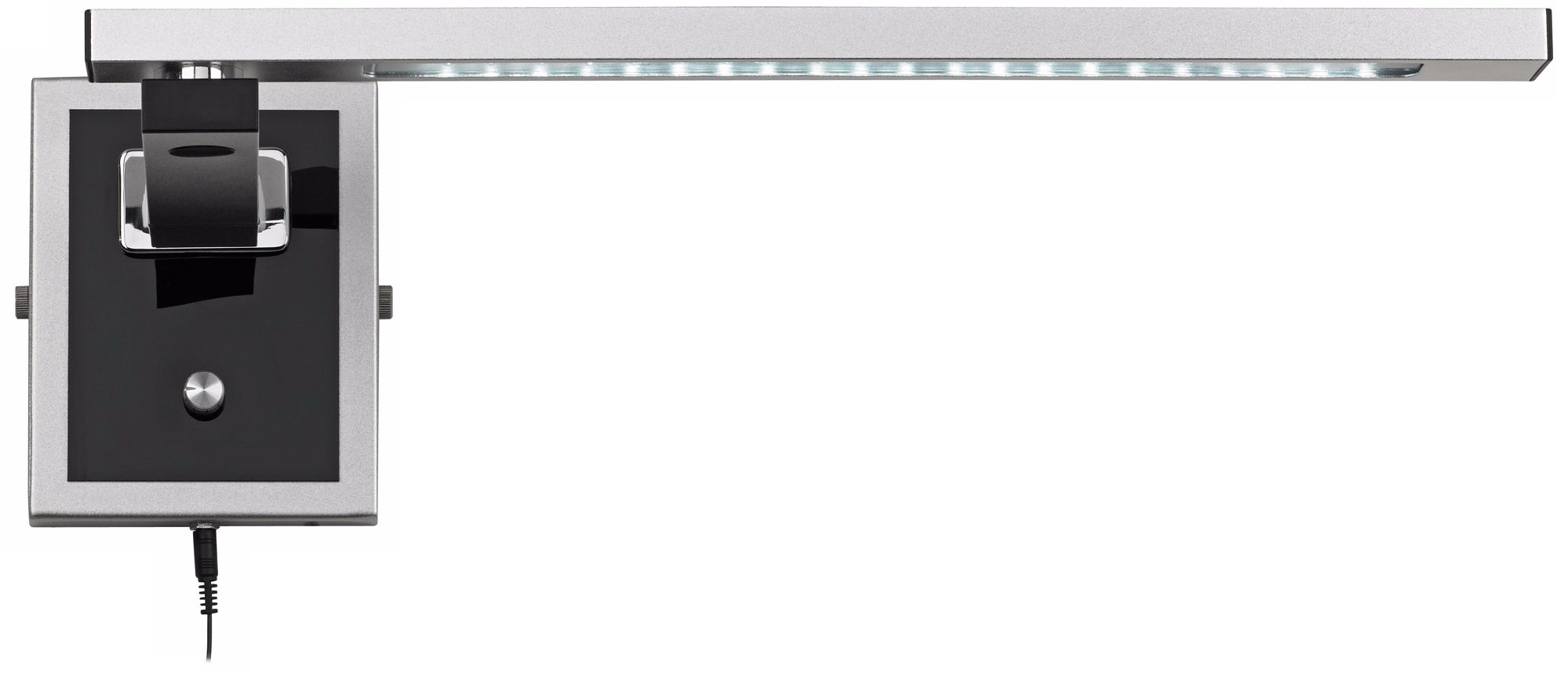 Black And Silver Contemporary LED Swing Arm Lamp