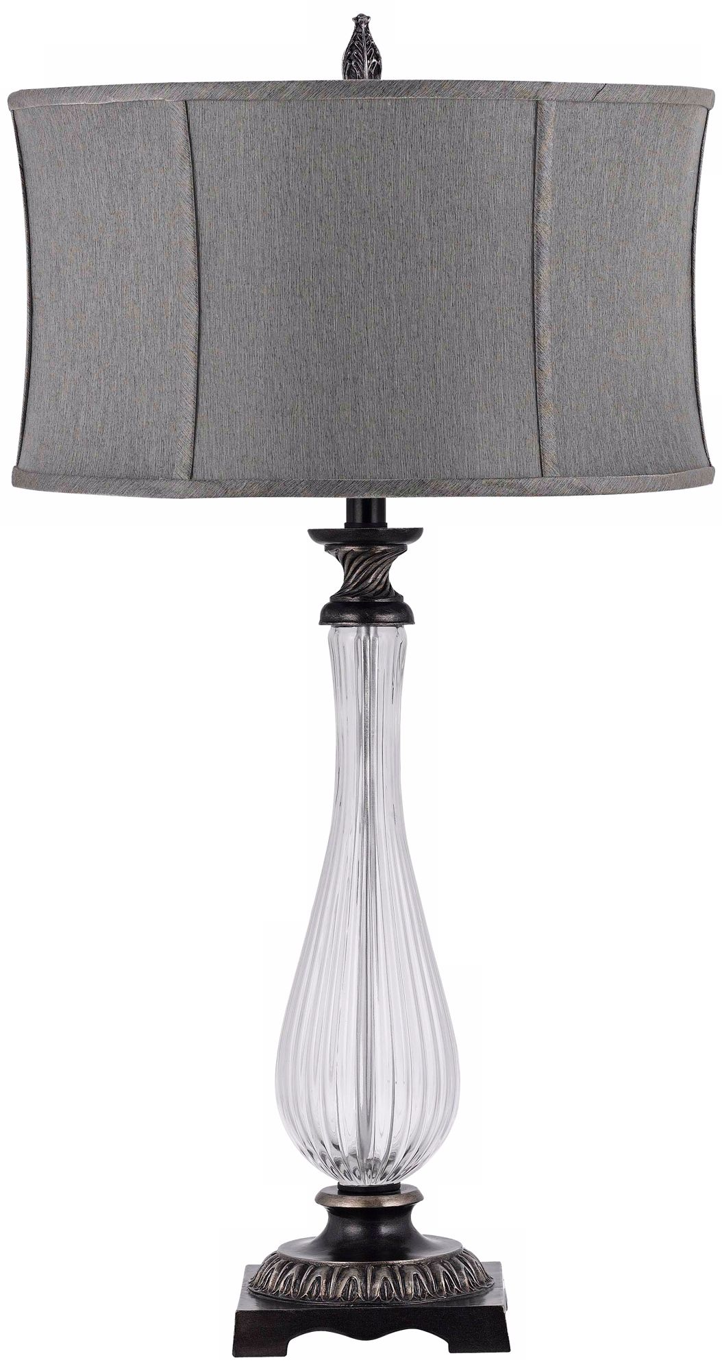 Mellen Antique Bronze and Glass Table Lamp