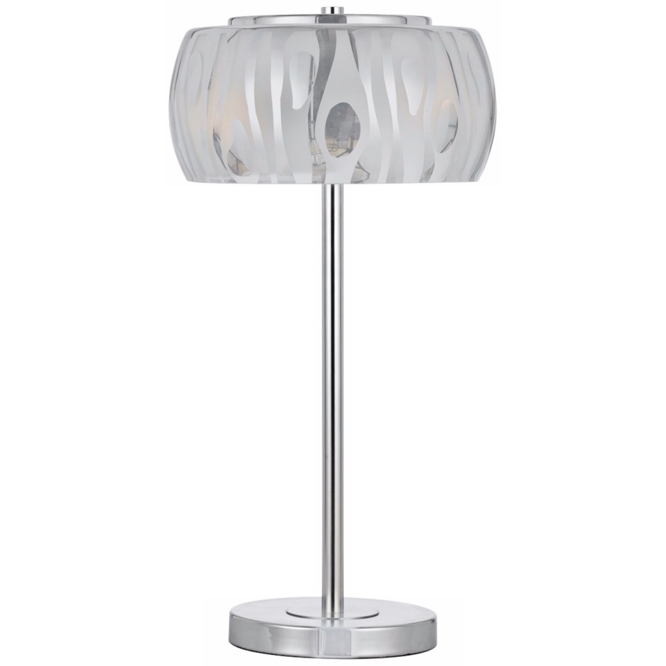 Chrome, Crystal   Glass Table Lamps