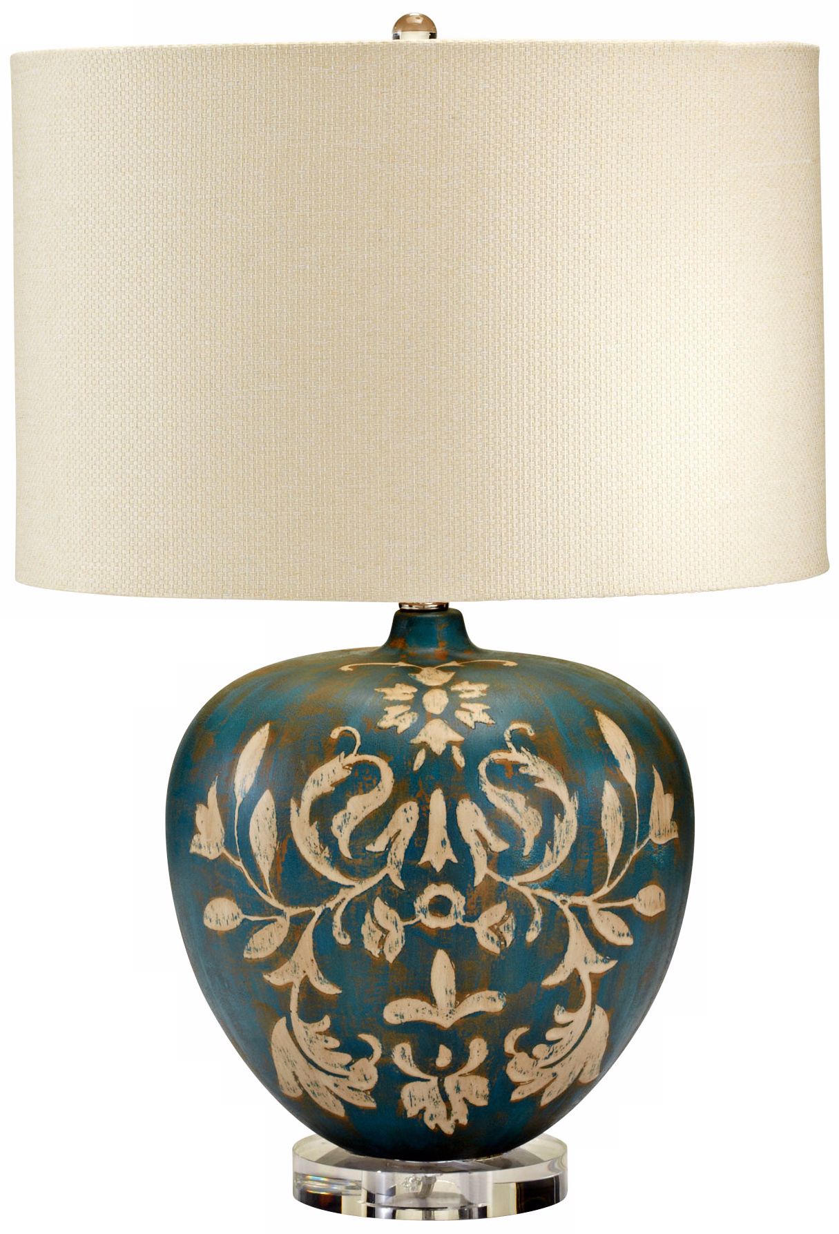 Cyprus Floral Wood Table Lamp