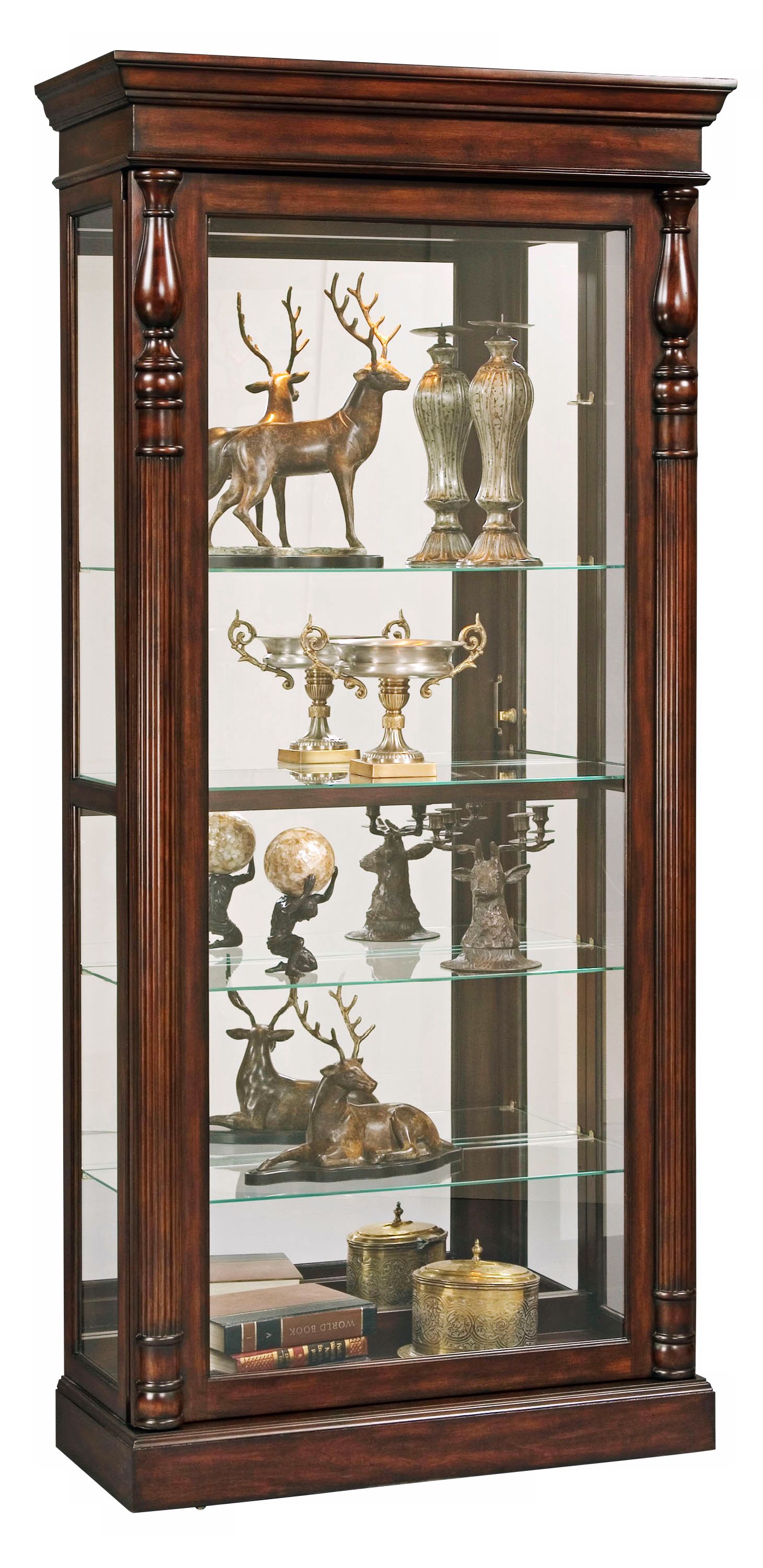 Glenhaven 80" Sliding Door Curio Cabinet