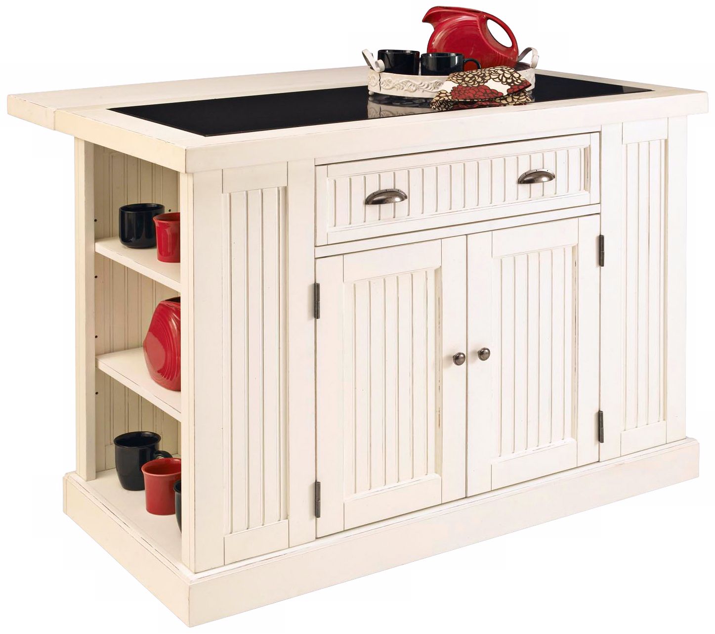Nantucket Distressed White Kitchen Island