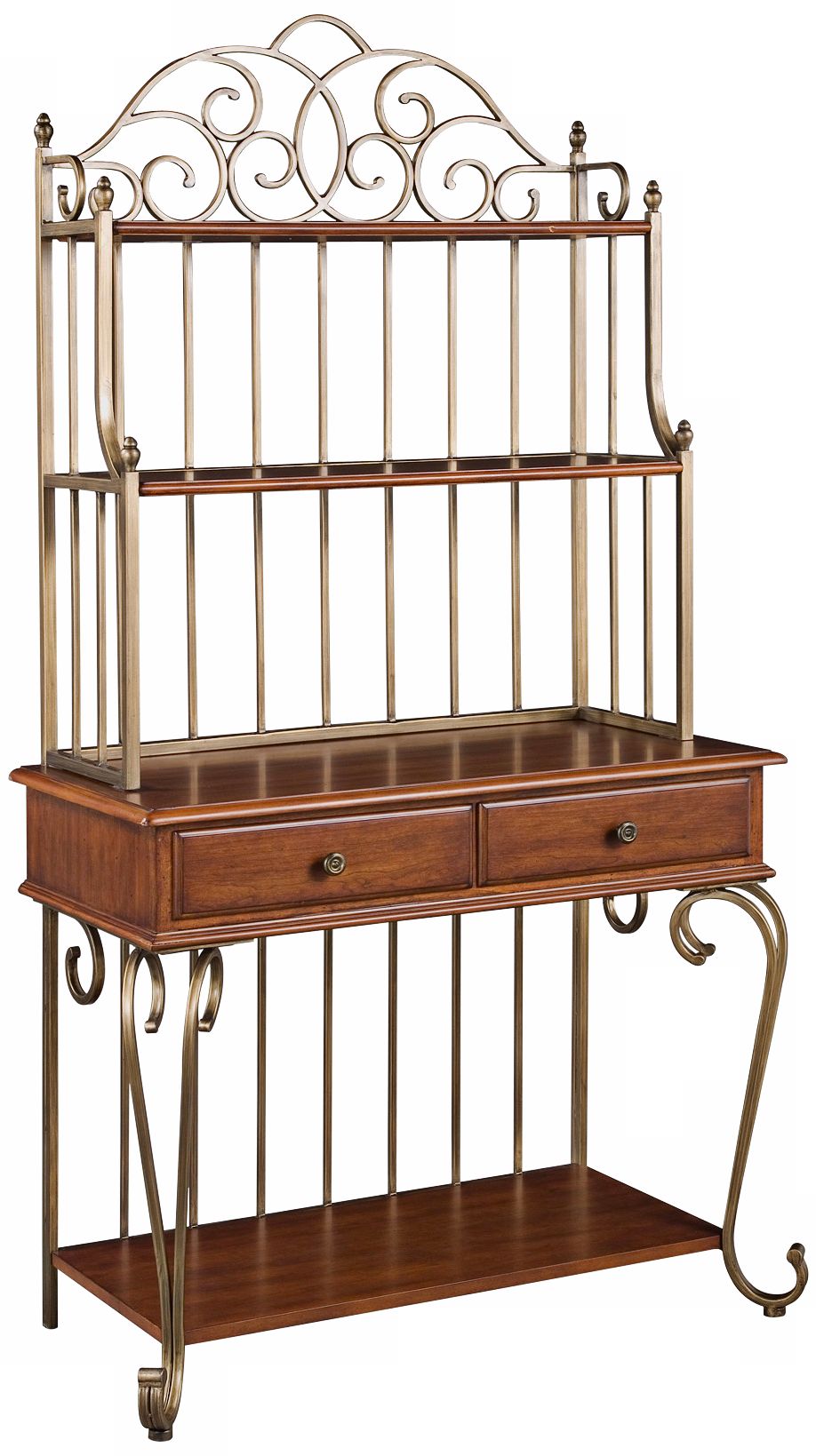 St. Ives Cinnamon Cherry Wood Baker's Rack