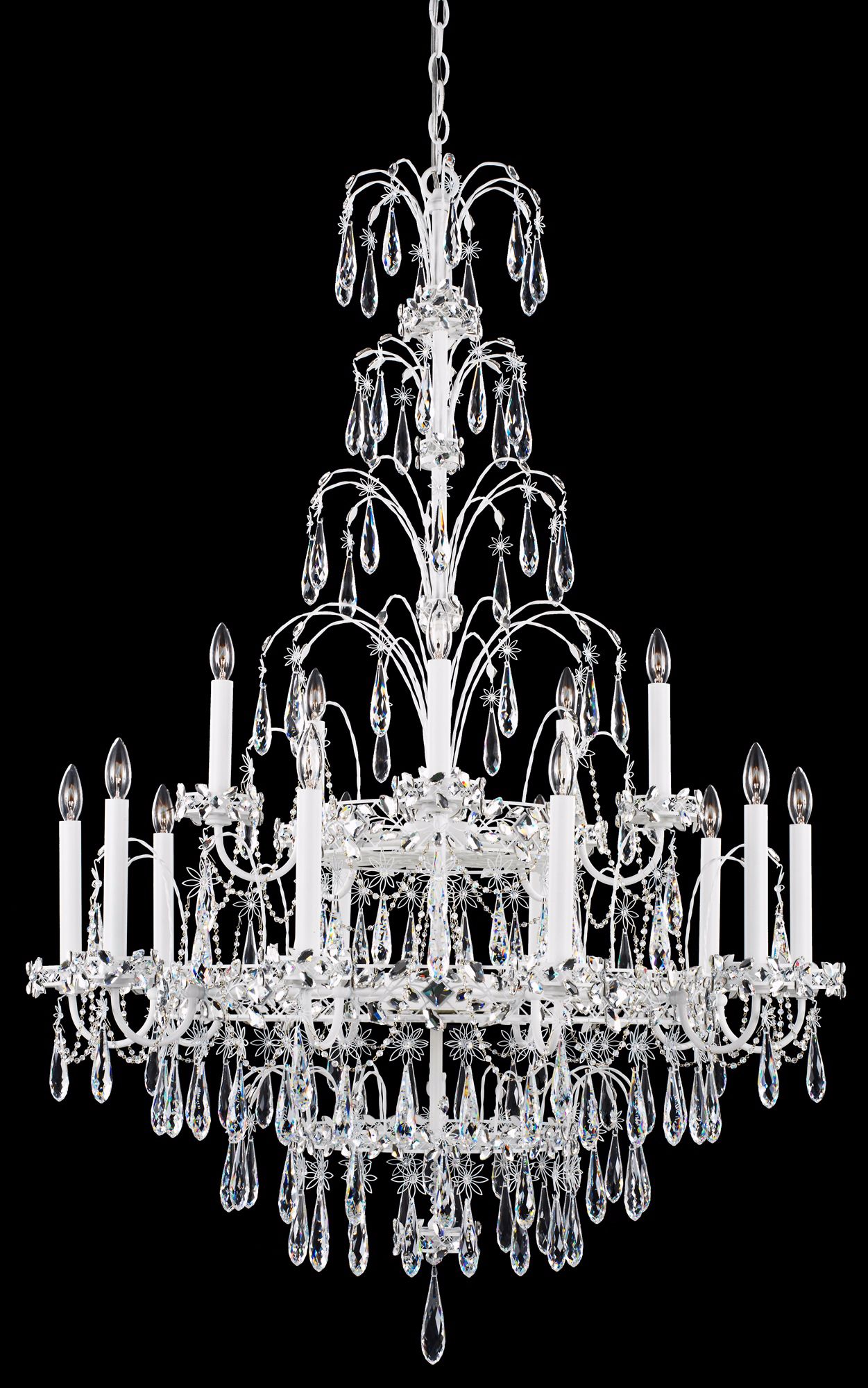 Schonbek Ekaterina 33" Wide White Crystal Chandelier