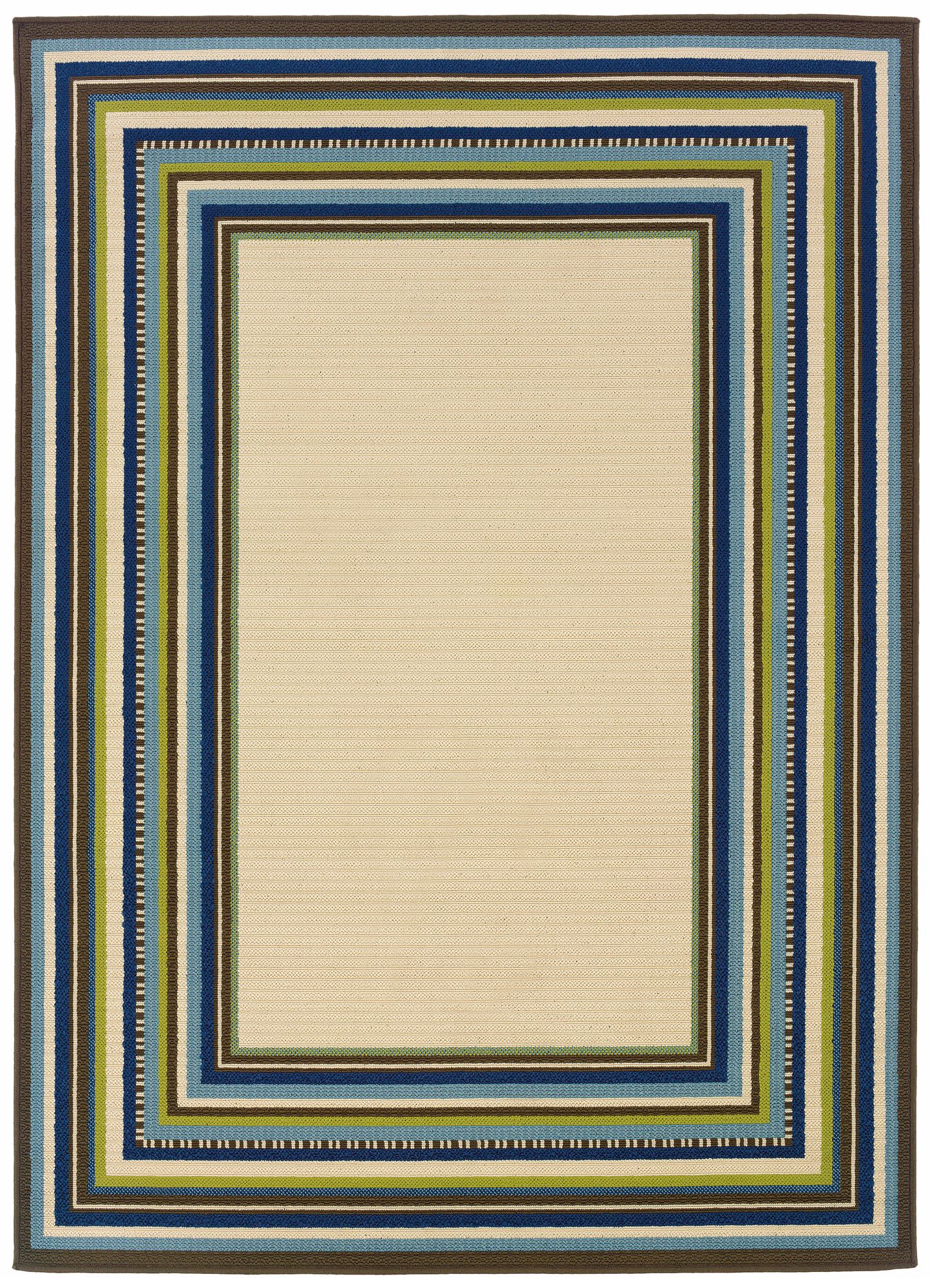 Borders Ocean Stripe 3'7"x5'6" Area Rug