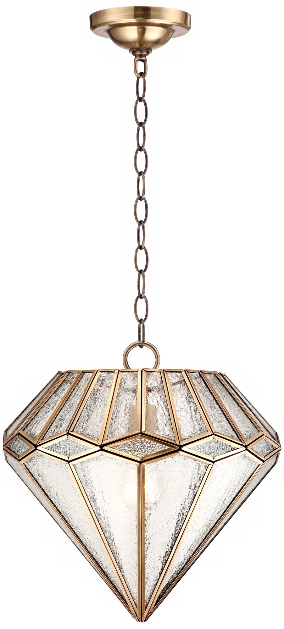 Marilyn Diamond 14" Wide Brass Mini Pendant Light