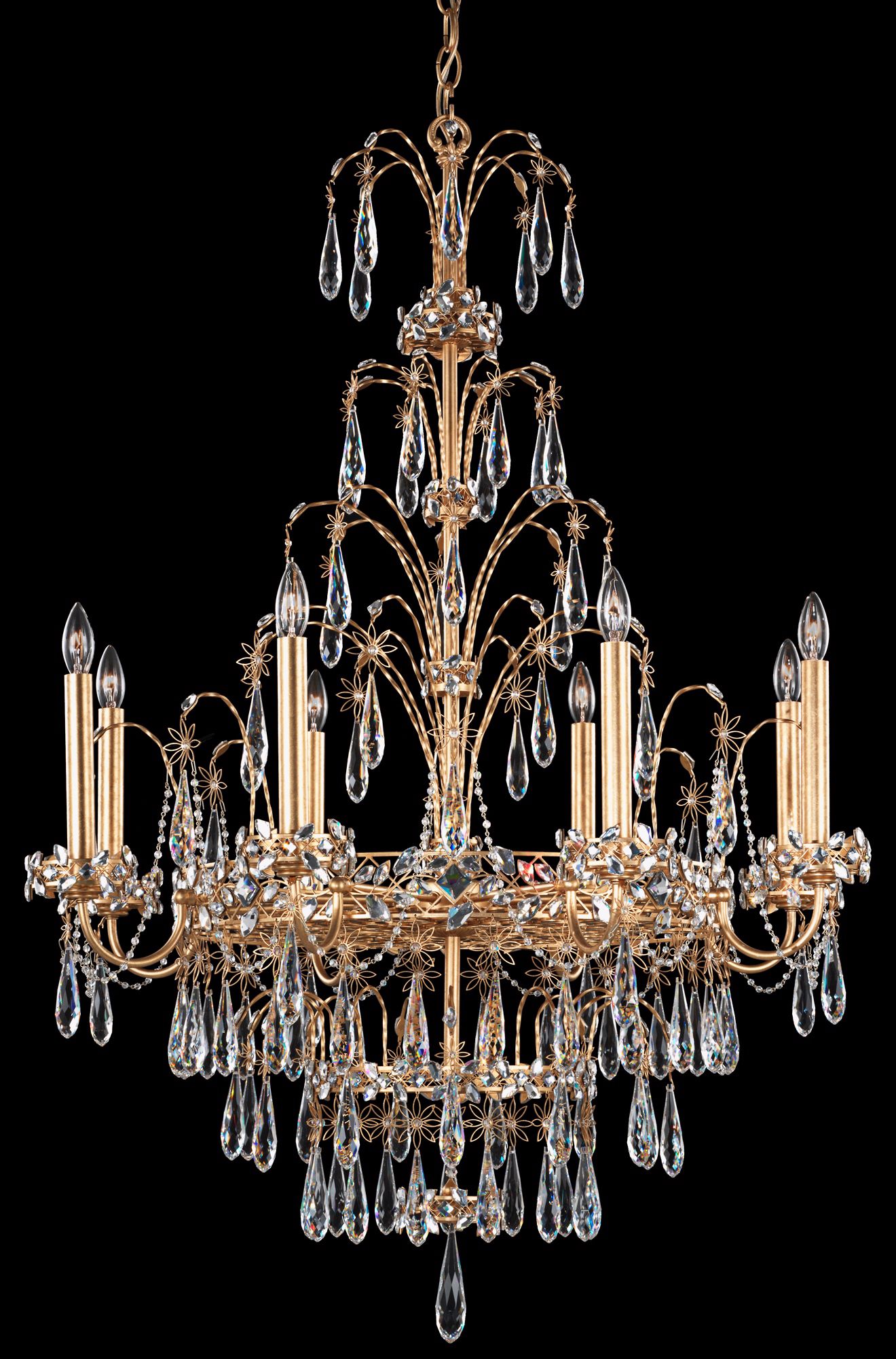 Schonbek Ekaterina 29" Wide French Gold Crystal Chandelier