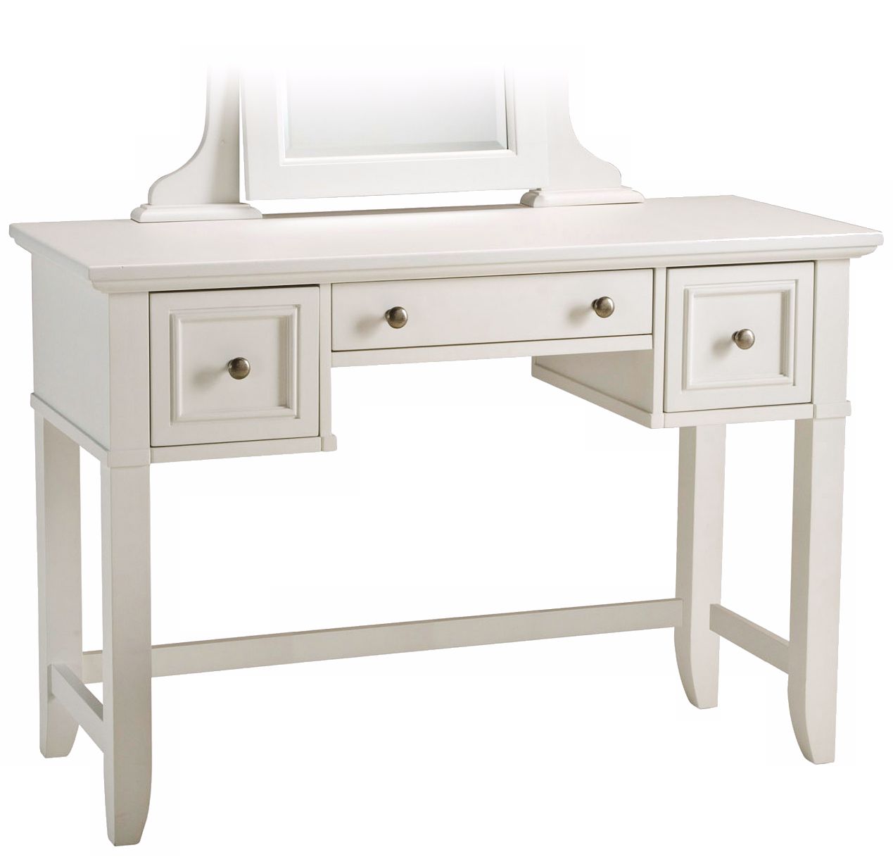 Naples White Vanity Table with Mirror