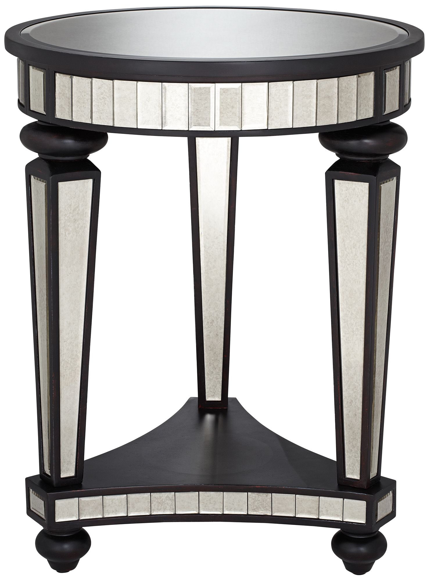 Tyra Mirror Round Accent Table