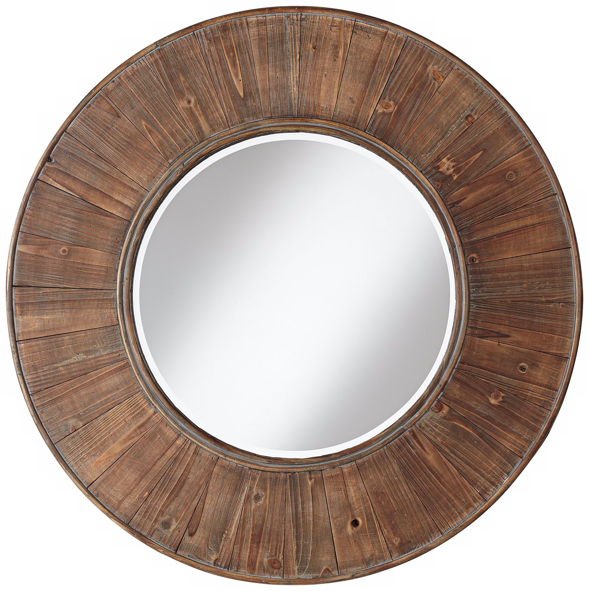 Easton Wood Panel 31 1/2" Distressed Wall Mirror