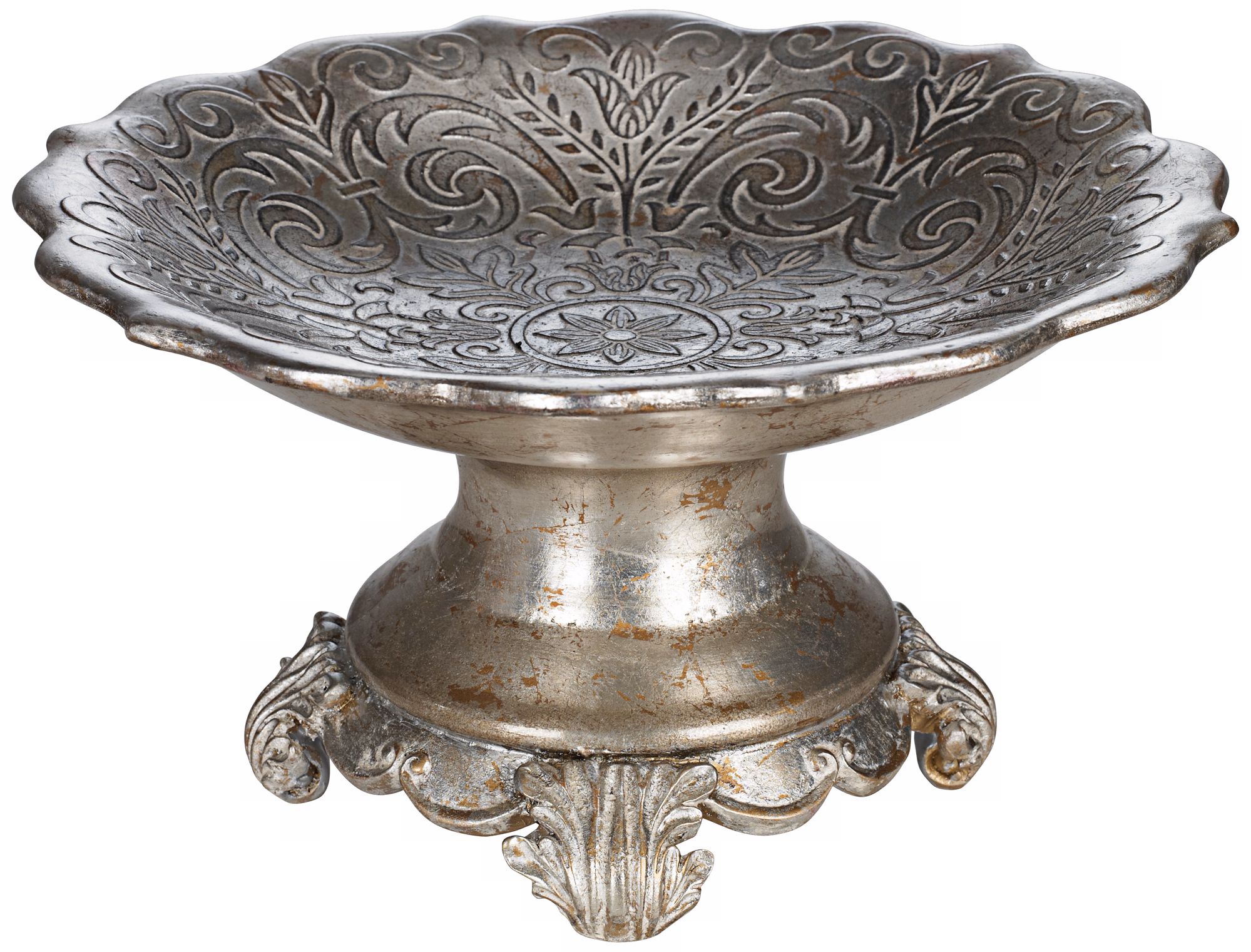 Antique Silver Pedestal Bowl