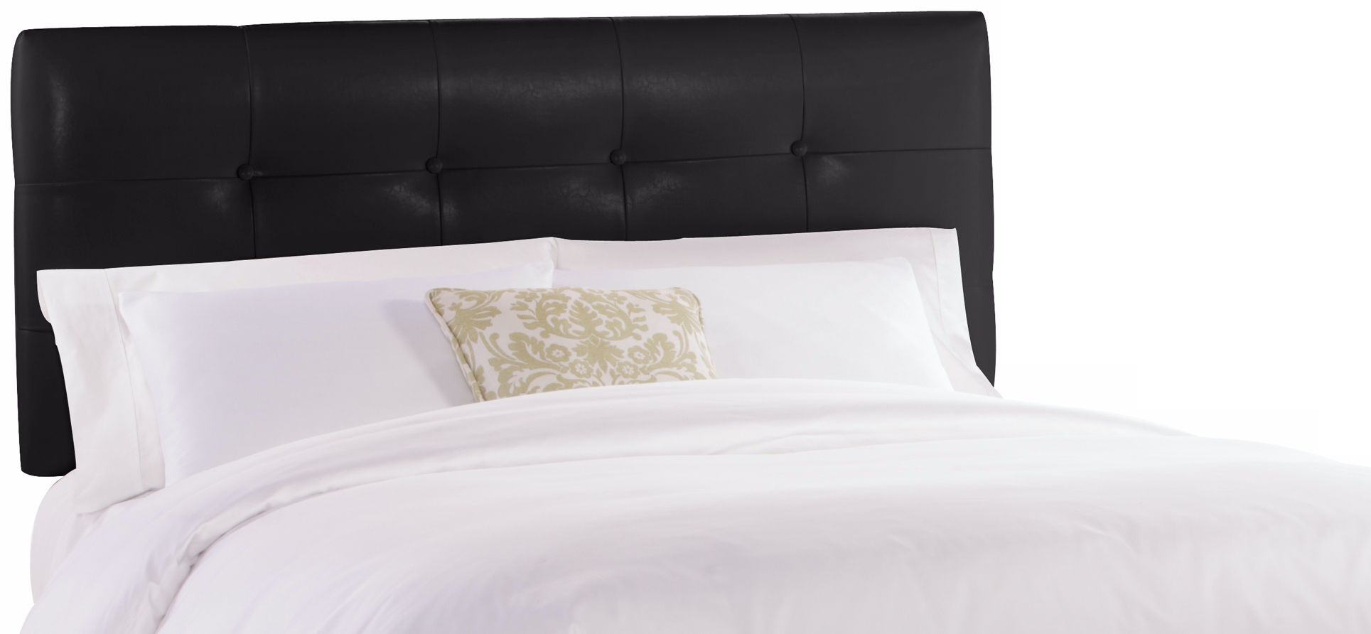 Classico Black Button Tufted Upholstered Headboard