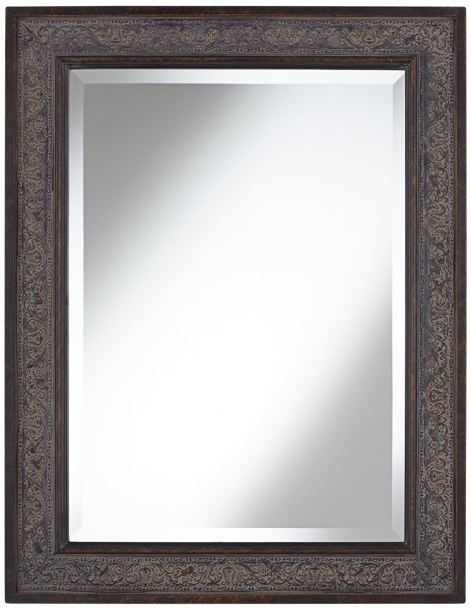 Brown Leaves 34 1/2" High Traditional Wall Mirror