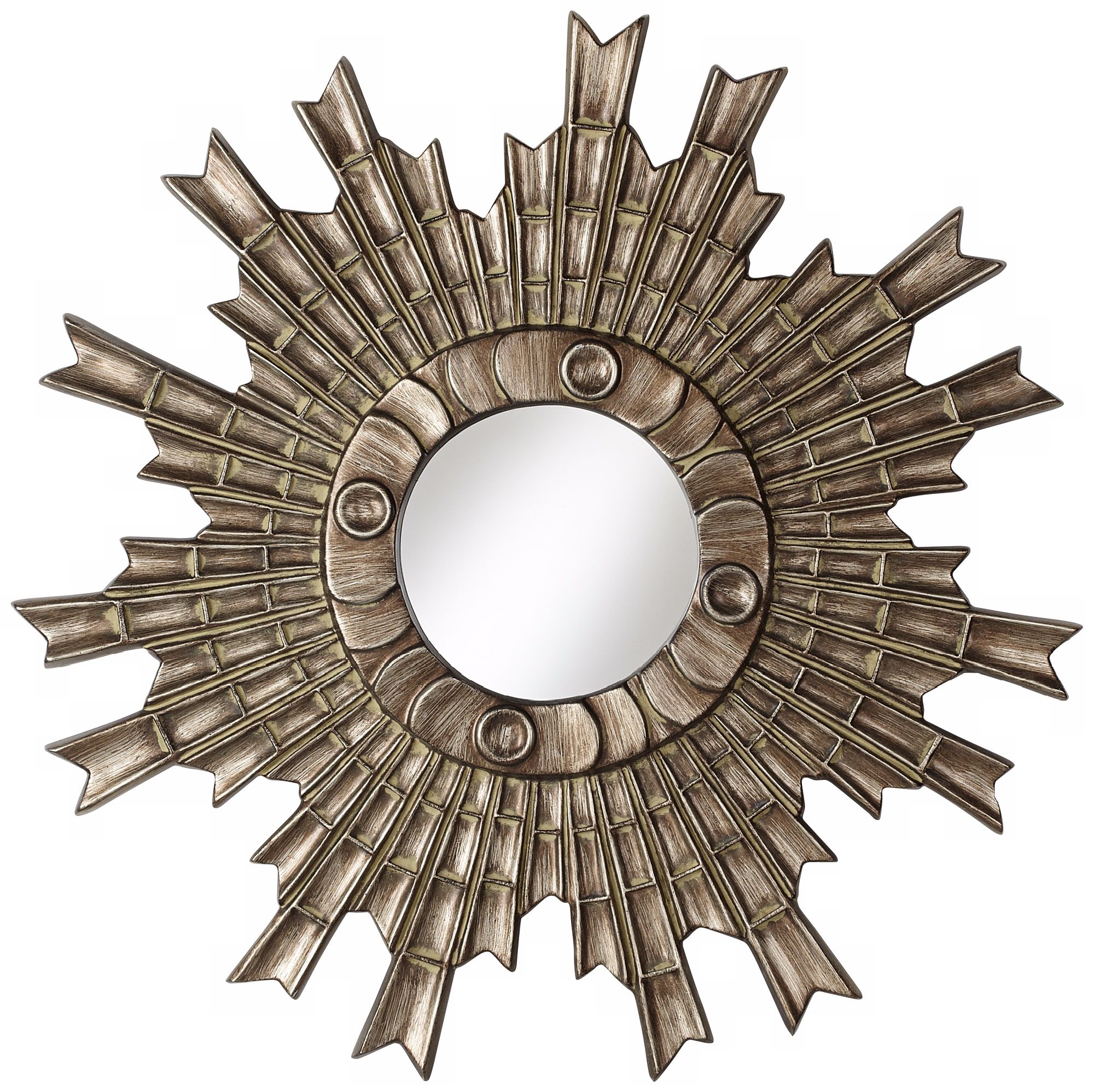 Arraki Sunburst 33" High Bronze Clay Wall Mirror
