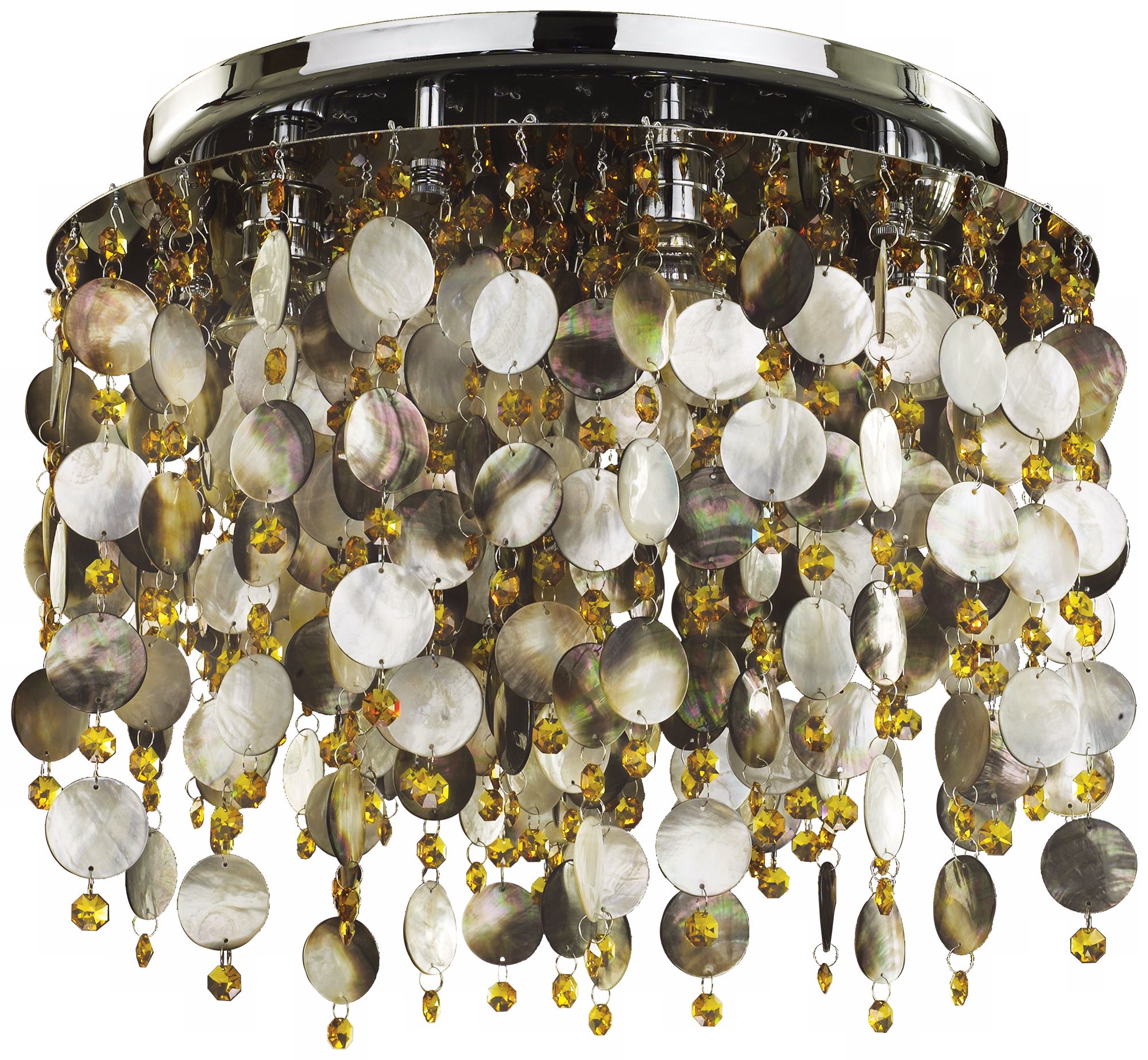 Midnight Pearl Topaz Crystal 17 1/2" Wide Ceiling Light