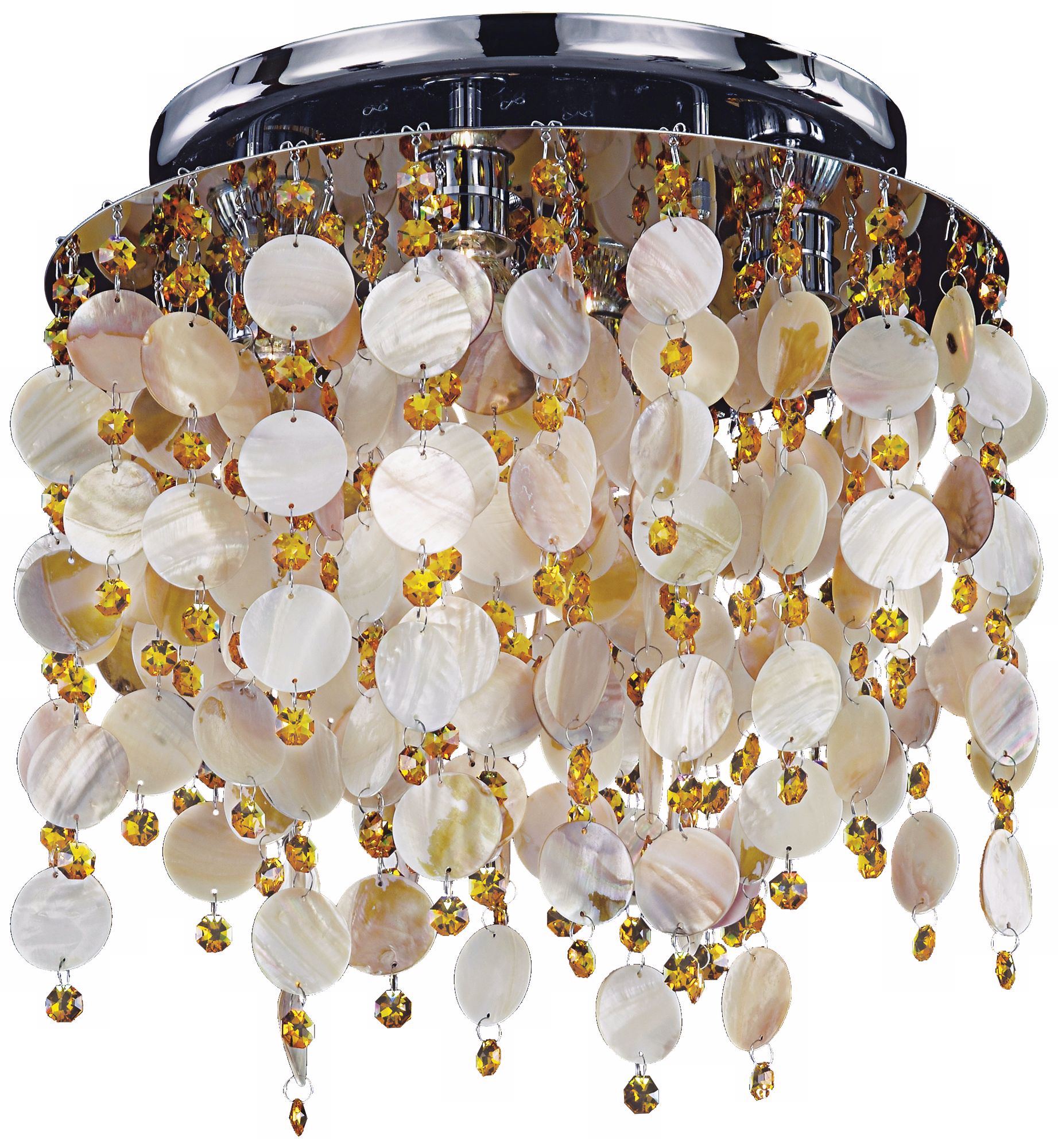 Seaside Dreams Topaz Crystal 14 1/2" Wide Ceiling Light