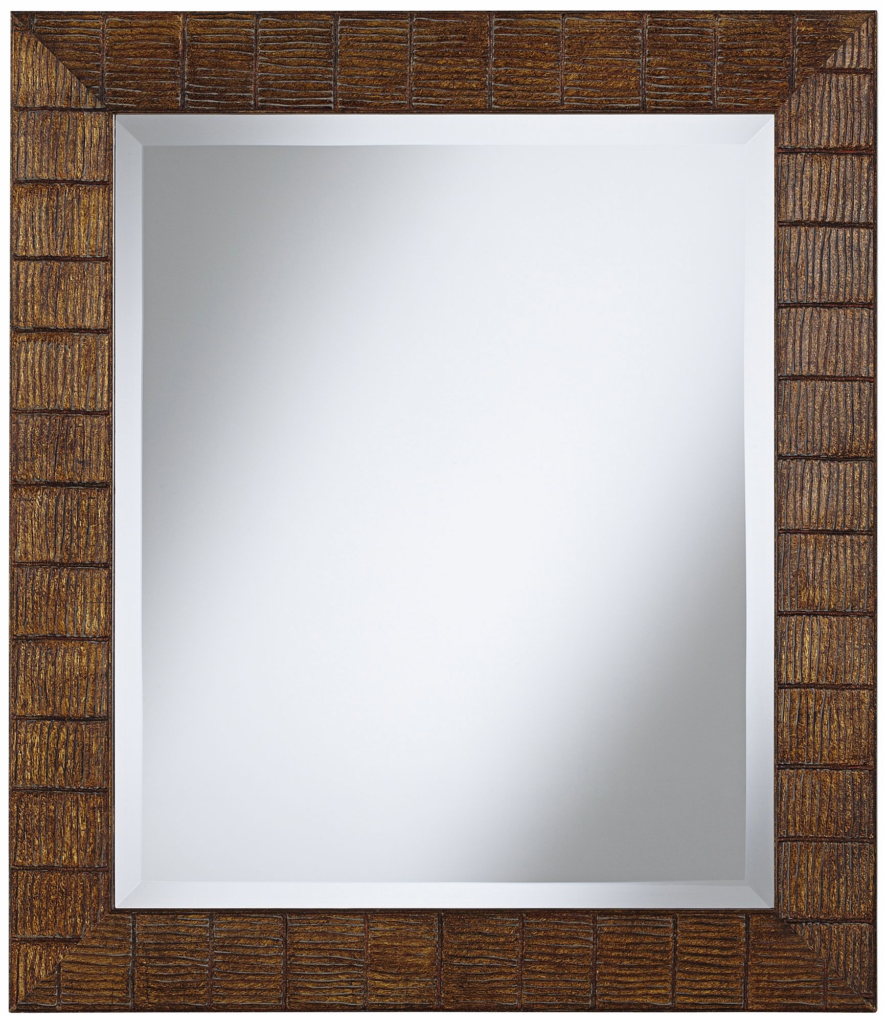 Wood Ripple 29 1/2" High Rectangular Wall Mirror