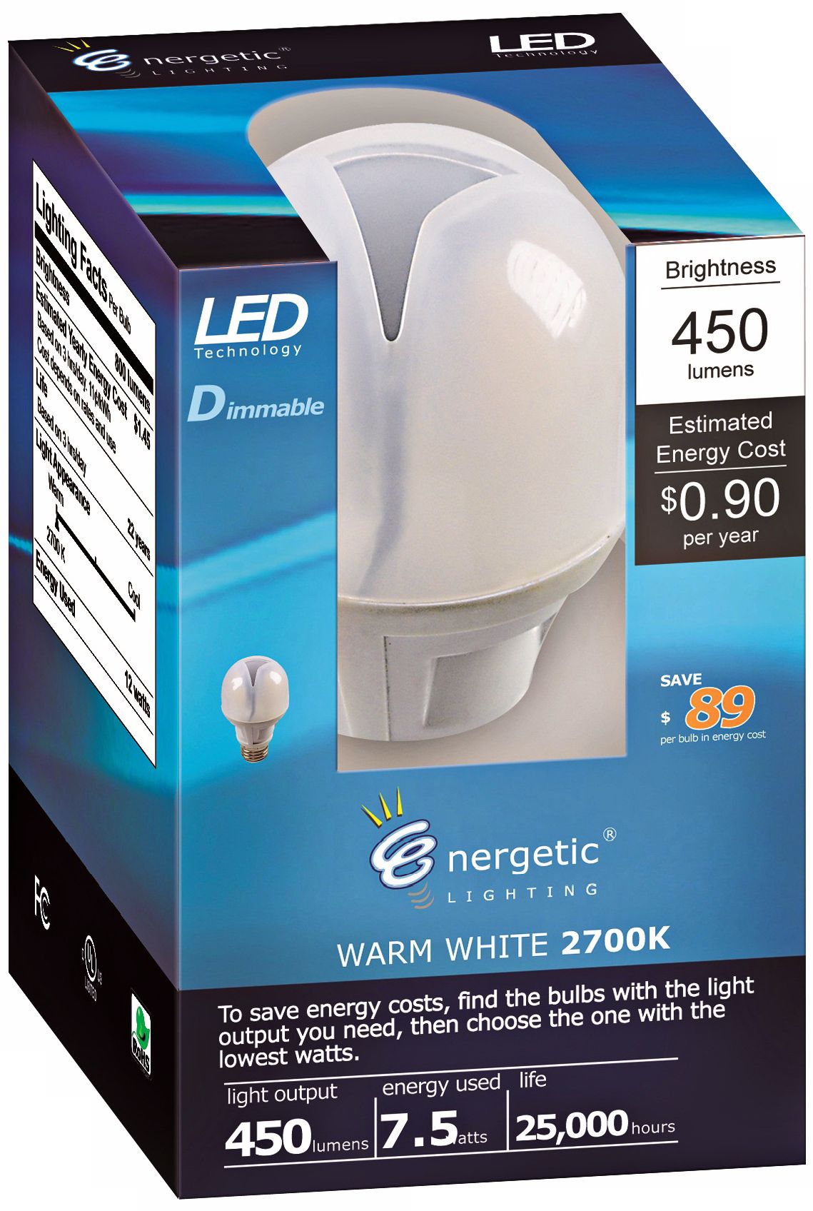 7.5 Watt Dimmable LED Directional Light Bulb