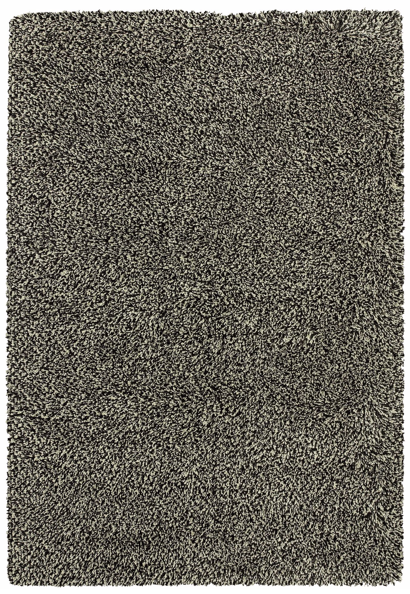 Soho Collection Black/Ivory Shag Area Rug