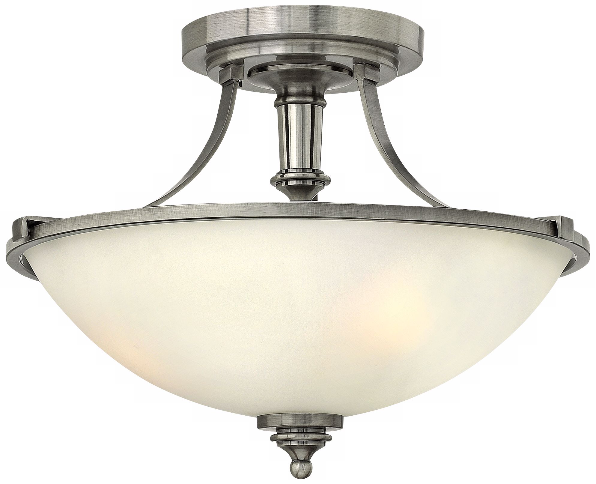 Hinkley Truman 16" Wide Antique Nickel Ceiling Light