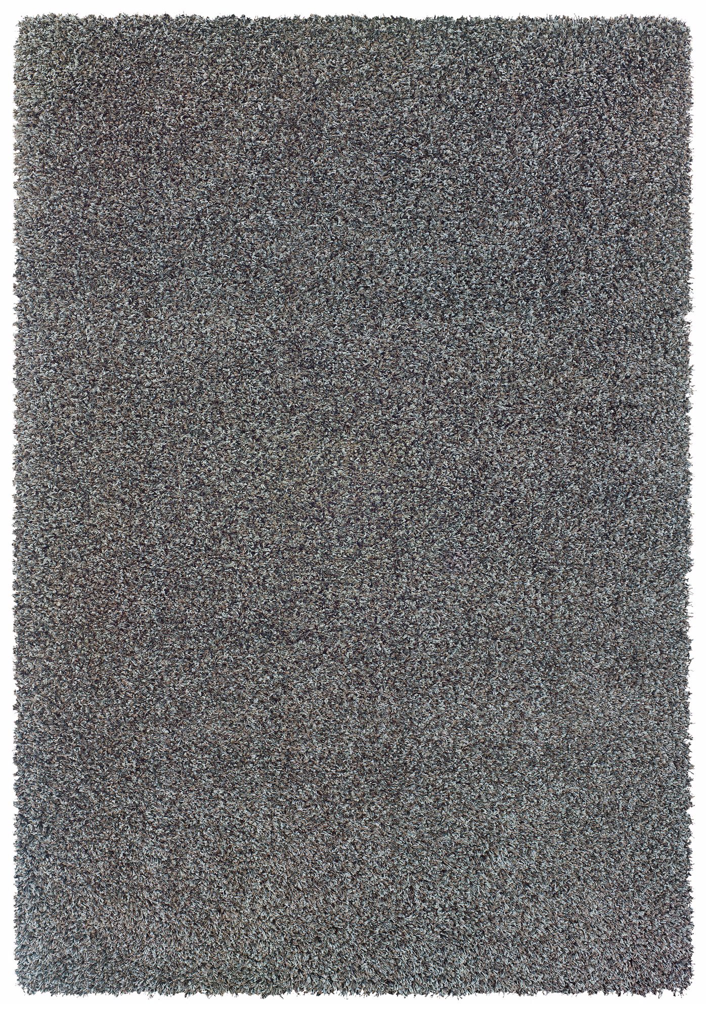 Waves Collection Grey Shag Area Rug                         