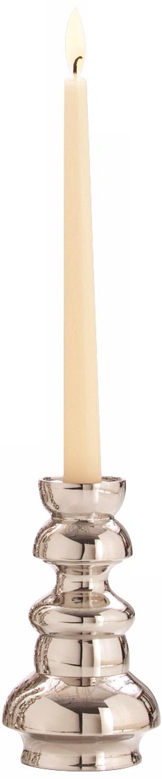 Arteriors Home Nickel Small Waterfall Taper Candle Holder