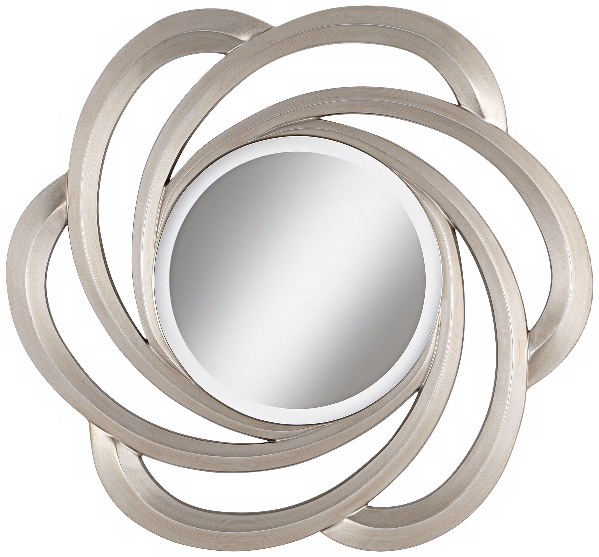 Cosmo 32" Round Silver Wall Mirror