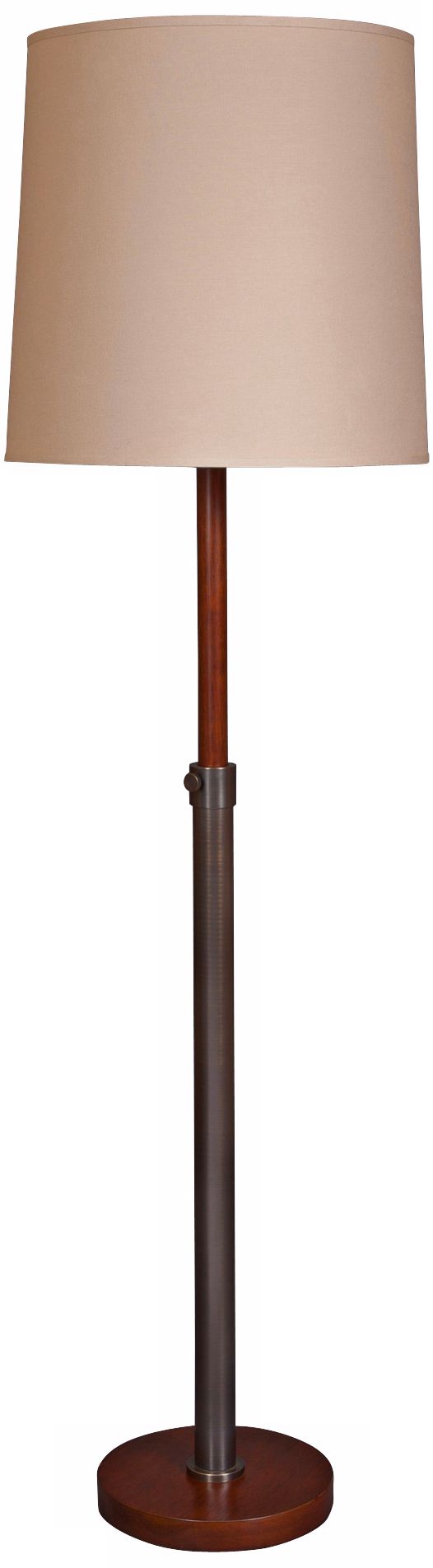 Lummo Oliver Walnut and Bronze Adjustable Floor Lamp
