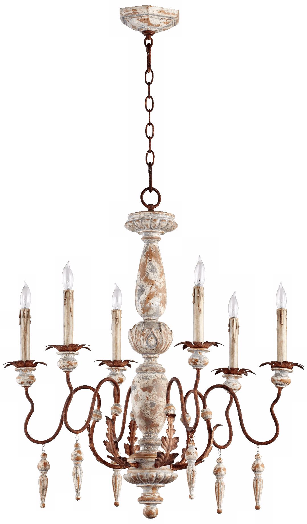 Quorum La Maison 28" Wide 6-Light Manchester Grey Chandelier