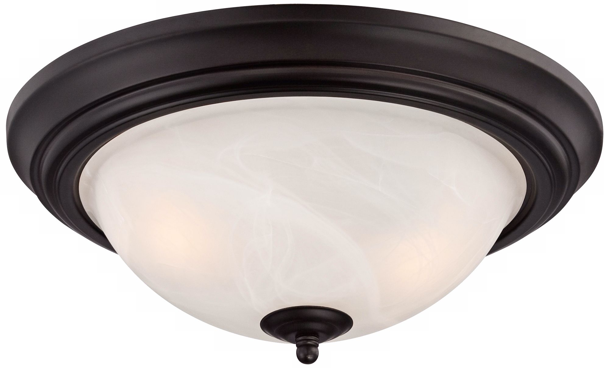 Conroy White Marble 13 1/4" Wide Bronze Ceiling Light